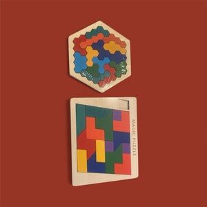 Never opened Colorful Wooden Puzzle Set for Kids